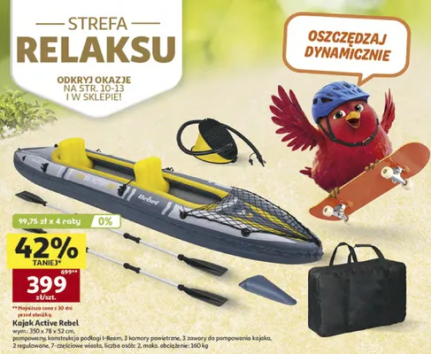 Kajak Active Rebel promocja w Auchan