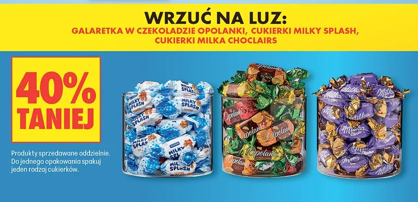 Cukierki Milky Splash promocja w Biedronka