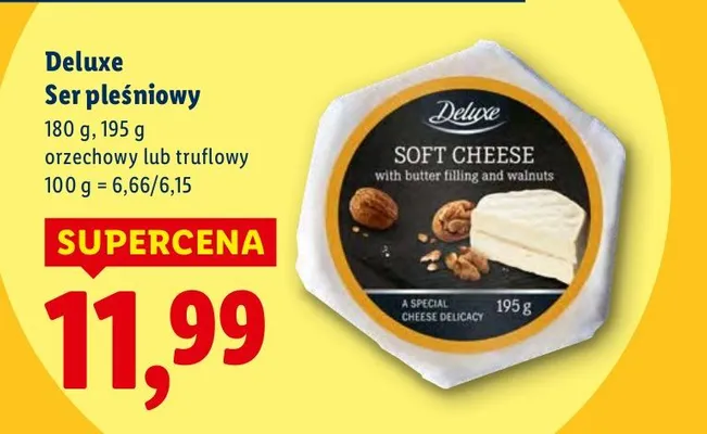 Ser pleśniowy orzechowy lub truflowy Deluxe promocja w Lidl