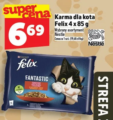 Karma dla kota Felix 4 x 85 g promocja w TOPAZ