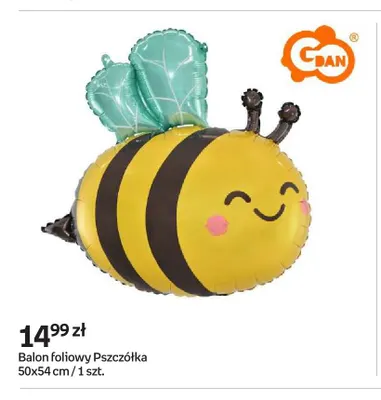 Balon foliowy Pszczółka 50x54 cm Gdan promocja w Empik
