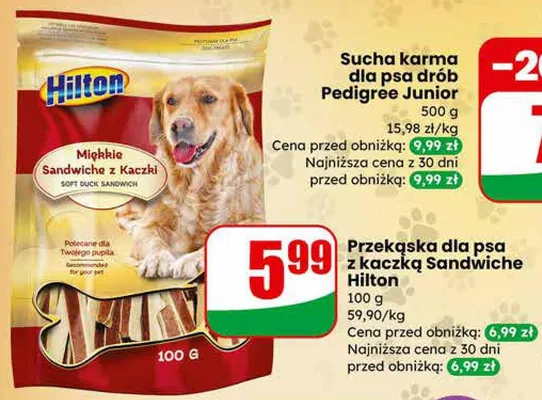 Przekąska dla psa z kaczką Sandwiche promocja w Dino