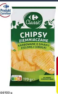 Chipsy ziemniaczane karbowane o smaku zielonej cebulki promocja w Globi