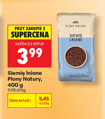 Siemię lniane Plony Natury promocja w Biedronka