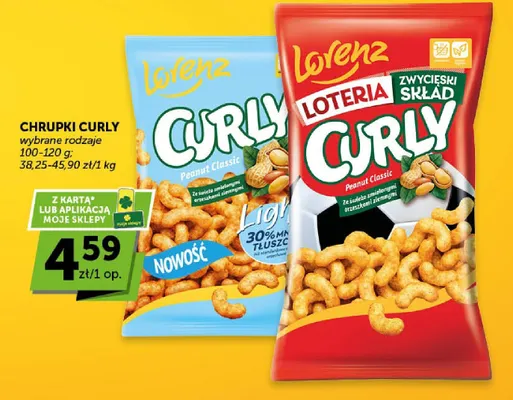 Chrupki Curly Peanut Classic Lorenz promocja w Groszek