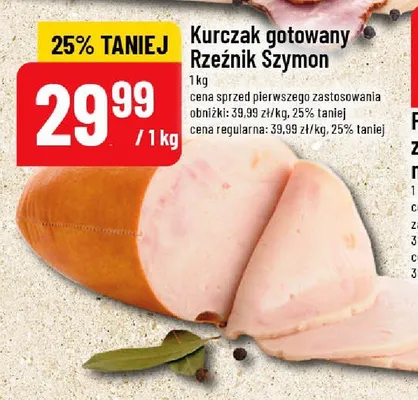 Kurczak gotowany Rzeźnik Szymon promocja w POLOmarket