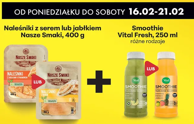 Naleśniki z serem lub jabłkiem promocja w Biedronka