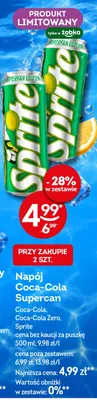 Napój gazowany Sprite Supercan promocja w Żabka