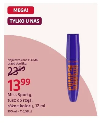 Tusz do rzęs Miss Sporty promocja w Rossmann