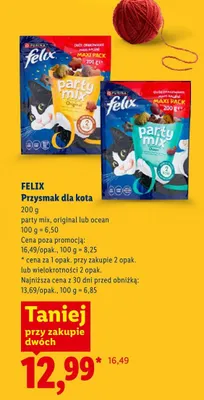 Przysmak dla kota Felix Party Mix Original promocja w Lidl