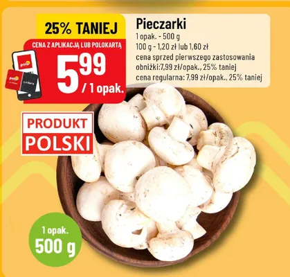 Pieczarki promocja w POLOmarket