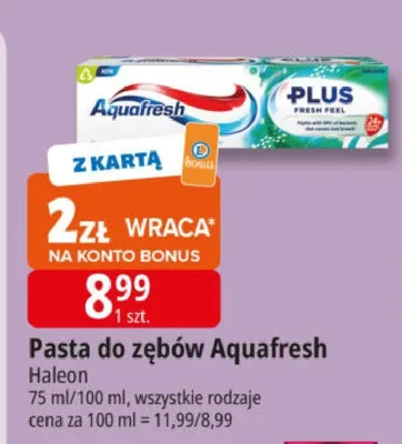 Pasta do zębów Aquafresh promocja w Leclerc