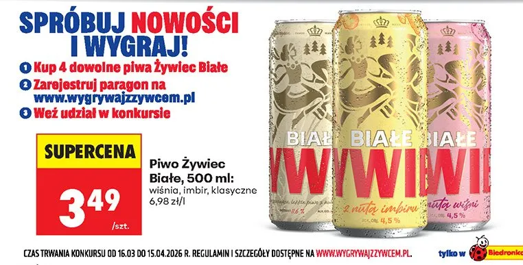 Piwo wiśnia promocja w Biedronka