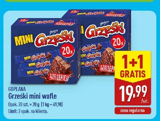 Grześci mini wafle Goplana promocja w Aldi