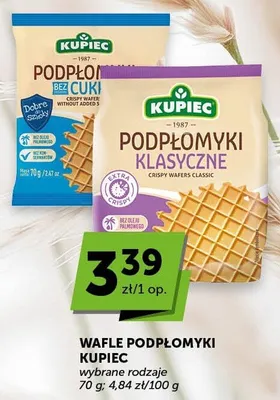 Wafle podpłomyki klasyczne Kupiec promocja w Euro Sklep