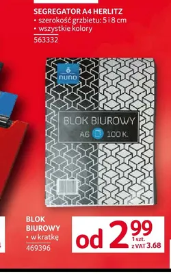 Blok biurowy w kratkę Nuno promocja w Selgros
