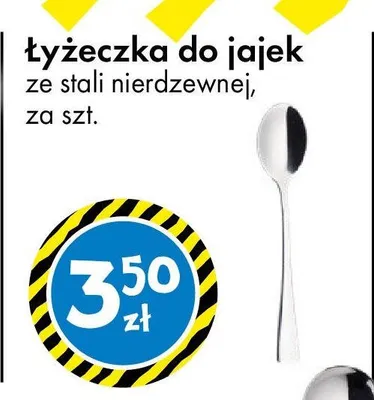 Łyżeczka do jajek ze stali nierdzewnej promocja w Tedi