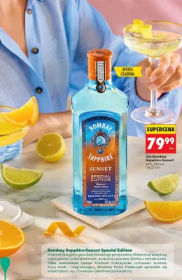 Gin Bombay Sapphire Sunset promocja w Biedronka