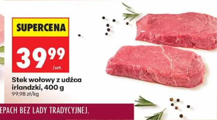 Stek wołowy z udźca irlandzki promocja w Biedronka