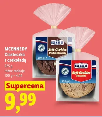 Ciasteczka z czekoladą Double Chocolate Mcennedy promocja w Lidl