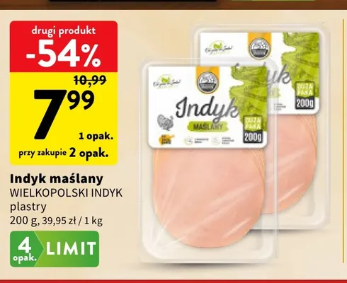 Indyk maślany w plastrach Wielkopolski promocja w Intermarche