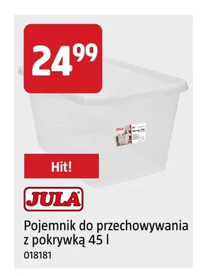 Pojemnik do przechowywania z pokrywką Jula 45 l promocja w Jula