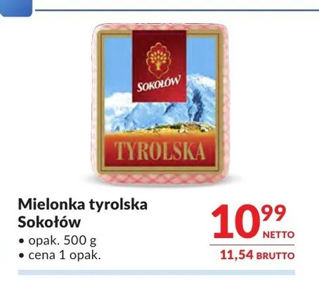 Mielonka tyrolska Sokołów promocja w Makro