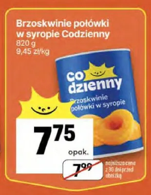 Brzoskwinie połówki w syropie Codzienny promocja w Delikatesy Centrum