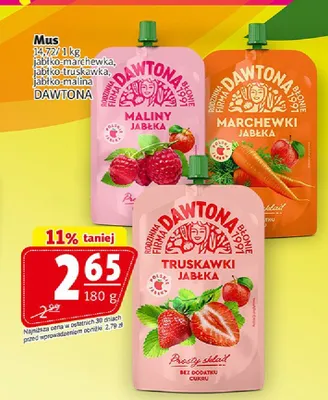 Mus jabłko-marchewka Dawtona promocja w Prim Market