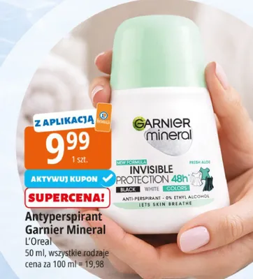 Antyperspirant Garnier Mineral Invisible Protection 48h L'Oreal promocja w Leclerc