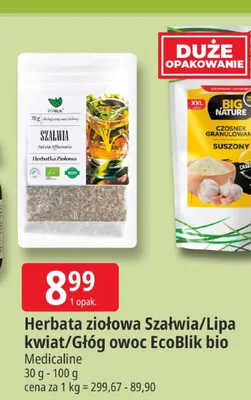 Herbata ziołowa Głóg owoc EcoBlik bio Medicaline promocja w Leclerc