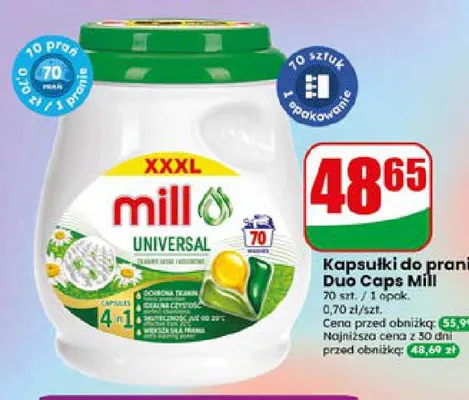 Kapsułki do prania Duo Caps Mill promocja w Dino