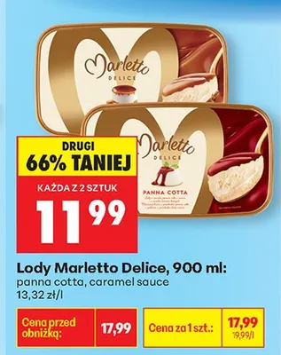 Lody panna cotta promocja w Biedronka