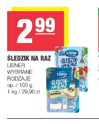 Śledzik na raz Lisner - wariant nieczytelny promocja w SPAR