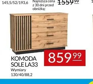 Komoda Abra Meble Sole LA33 promocja w Abra Meble