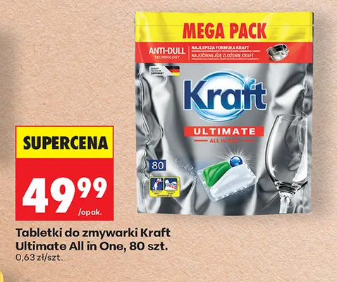 Tabletki do zmywarki Kraft Ultimate All in One promocja w Biedronka