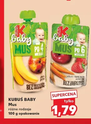 Mus Kubuś Baby jabłko truskawka marchew promocja w Kaufland