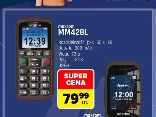 Telefon komórkowy MM428 l Maxcom promocja w Carrefour
