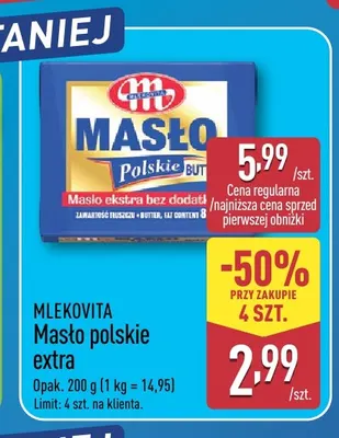 Masło polskie extra Mlekovita promocja w Aldi