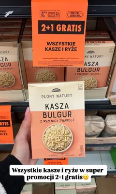 Kasza bulgur z pszenicy twardej Plony Natury promocja w Biedronka