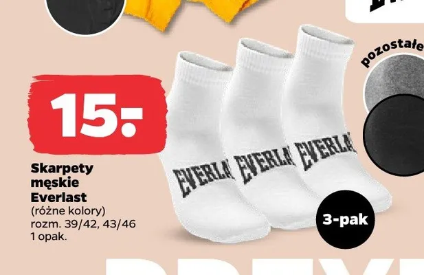 Skarpety męskie Everlast 3-pak promocja w Netto