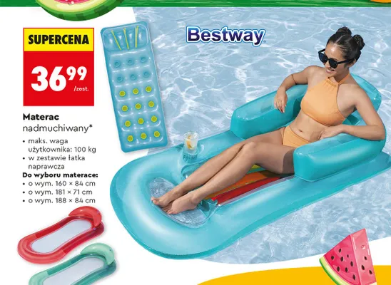 Materac nadmuchiwany Bestway 160x84cm promocja w Biedronka