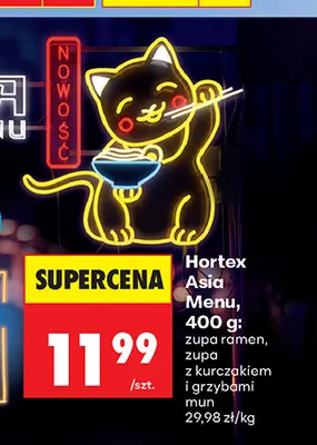 Zupa z kurczakiem i grzybami mun Hortex Asia Menu promocja w Biedronka