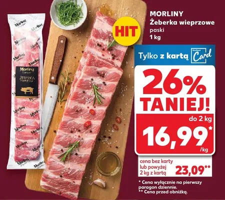 Żeberka wieprzowe paski promocja w Kaufland