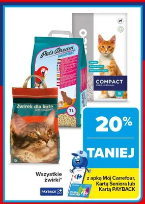 Żwirek uniwersalny Pet's Dream promocja w Carrefour