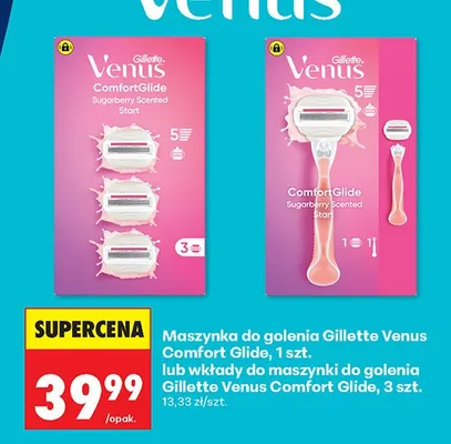 Wkłady do maszynki do golenia Gillette Venus Comfort Glide promocja w Biedronka