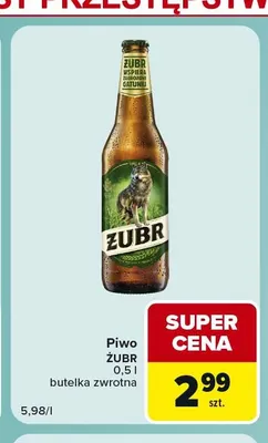 Piwo Żubr promocja w Carrefour Express