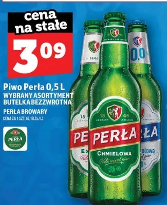 Piwo Perła Chmielowa butelka bezzwrotna promocja w TOPAZ
