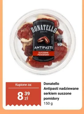 Antipasti nadziewane serkiem suszone pomidory Donatello promocja w Biedronka