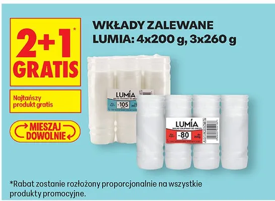 Wkłady zalewane 4x200g promocja w Biedronka